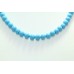 Single Line Natural blue turquoise 8 mm Beads Stones NECKLACE 18.9'